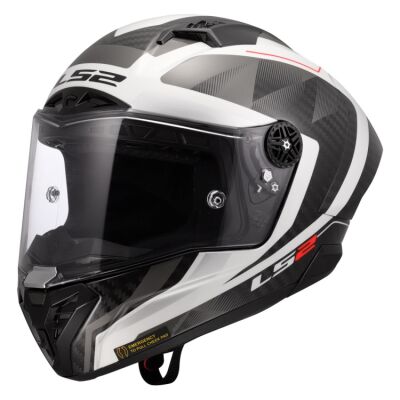 LS2 FF805 THUNDER-06 GP AERO CARBON-6K helma bílá/šedá vel.M
